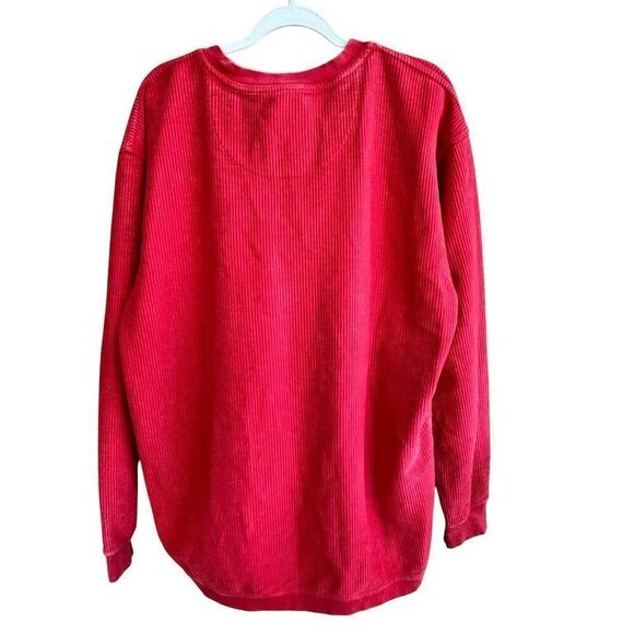 Three Squares Texas Tech Red Raiders Women's XL Red Corded Crew Sweatshirt - Picture 2 of 4